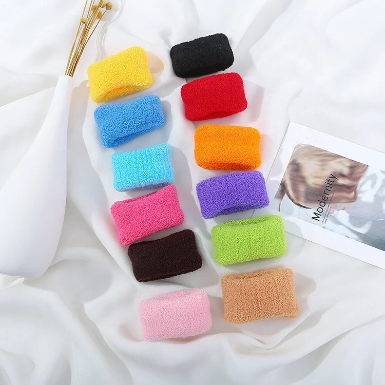 wholesale fashion broad hot sale soft thick hair ties cotton hair tie