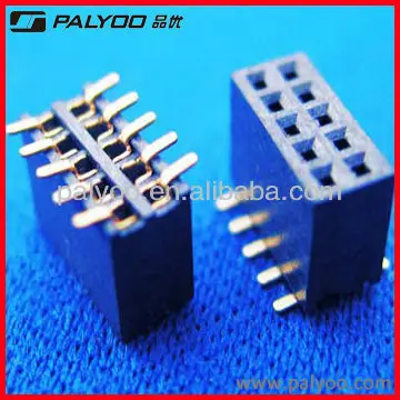 made in china PCB gold-plated 2.54mm dual row female header