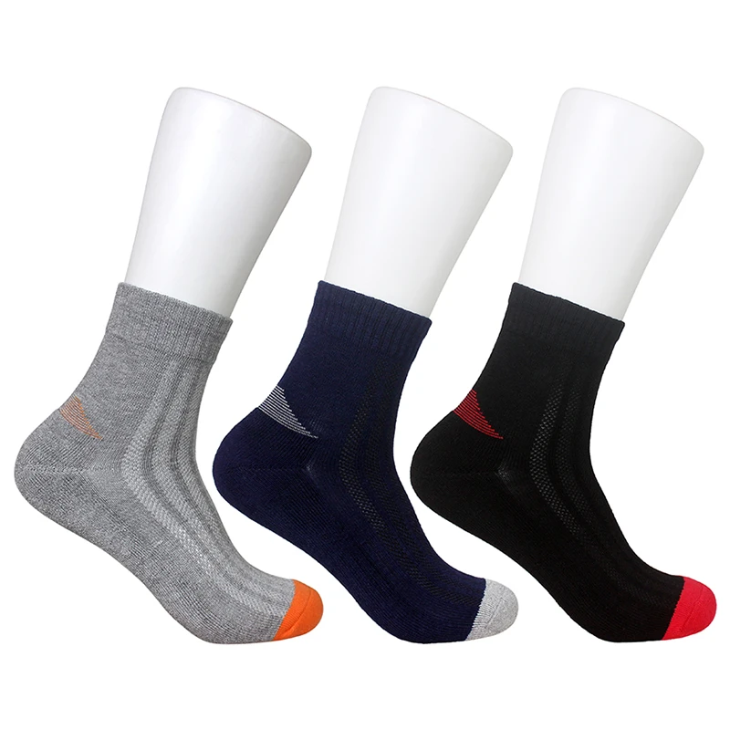 
Bamboo Boots Socks Black Men Spandex / Bamboo Fiber Casual Knitted Seamy Brand Anti Bacterial No Door for Autumn Adults 