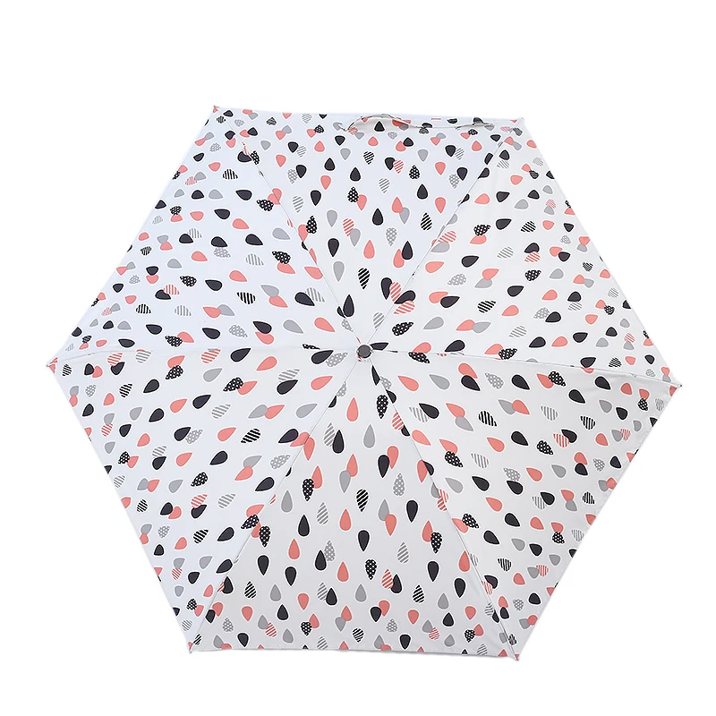 manual open travel umbrella with light weight 20 inch 6 panels 5 folding uv protection pocket parapluie umbrellas