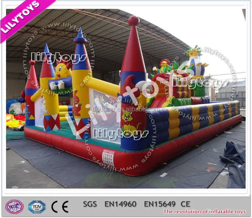 Горячая распродажа гигантский на открытом воздухе забавный надувные город площадка парк развлечений для детей