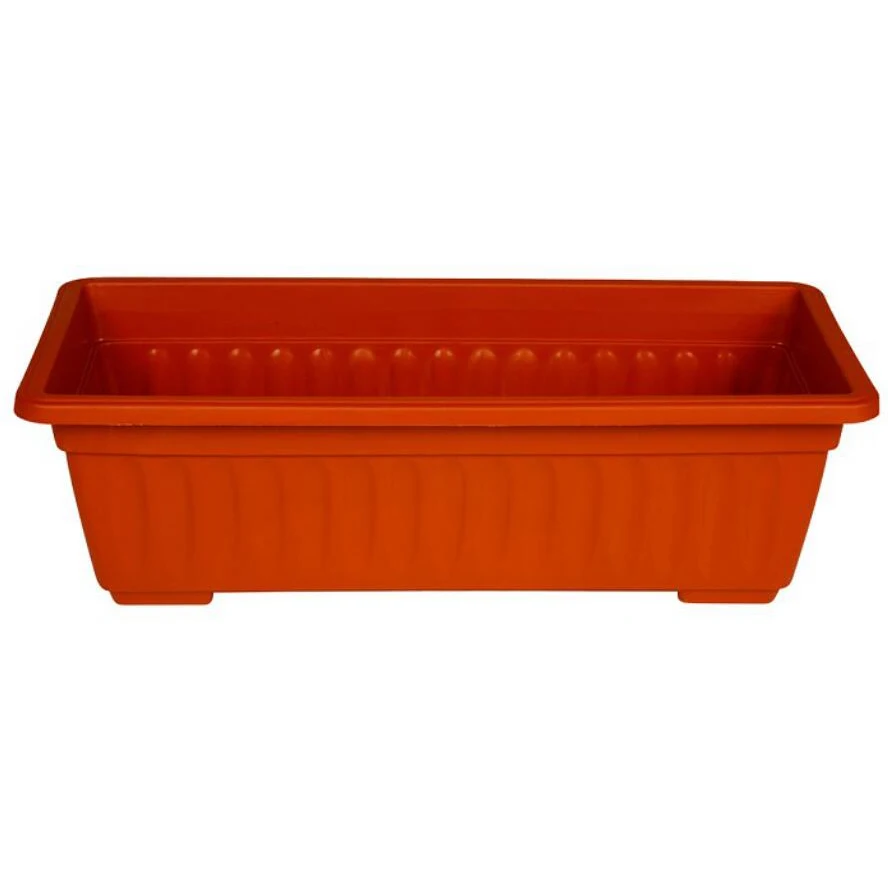 Plastic rectangular long outdoor flower pots for plants home & garden