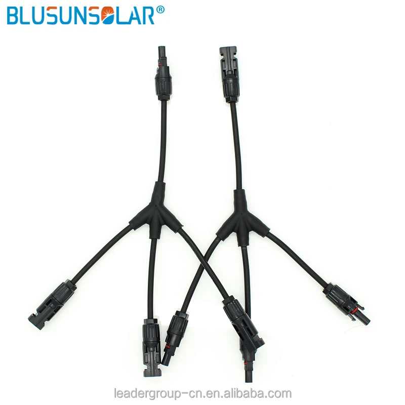 waterproof connector parallel connector wiring solar panel together branch 3 in 1 connector