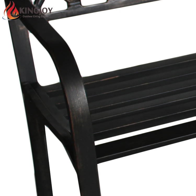 Patio Bronze Cast Iron Garden Bench Outdoor Furniture