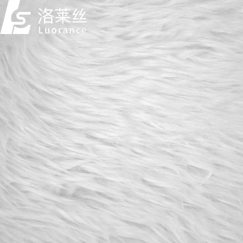wholesale white synthetic faux fur fabric
