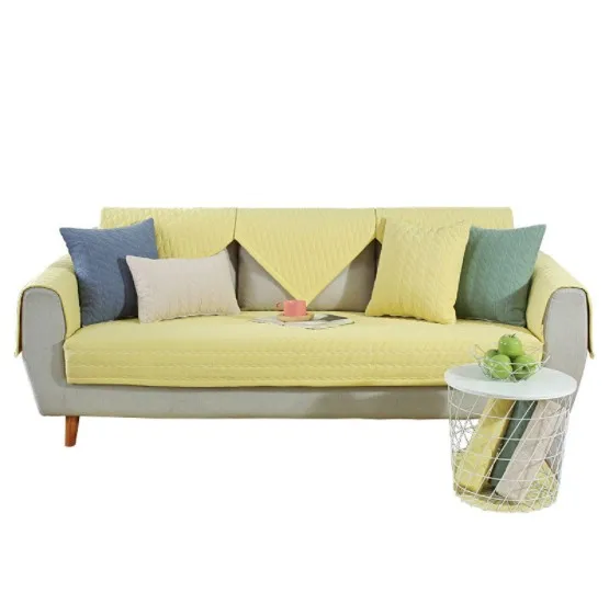 Charmcci 600211 Fresh color dyed pure sofa cover stretch leather set 3pcs nylon 3 seater dog protector headrest printed velvet