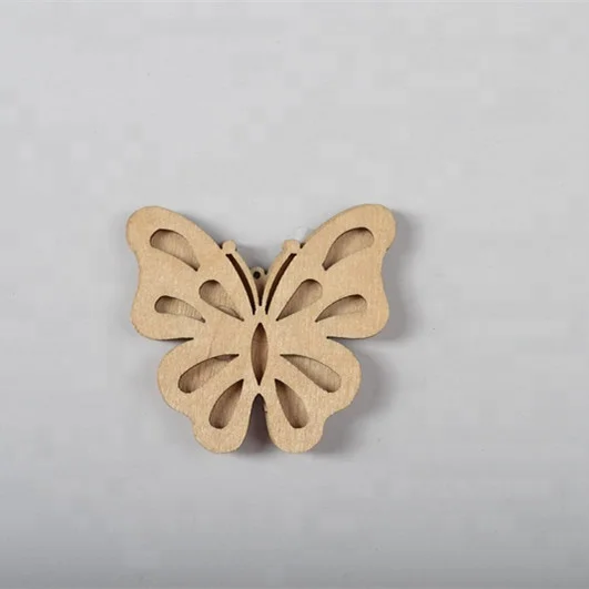 wholesale laser cut wooden butterfly craft decoration