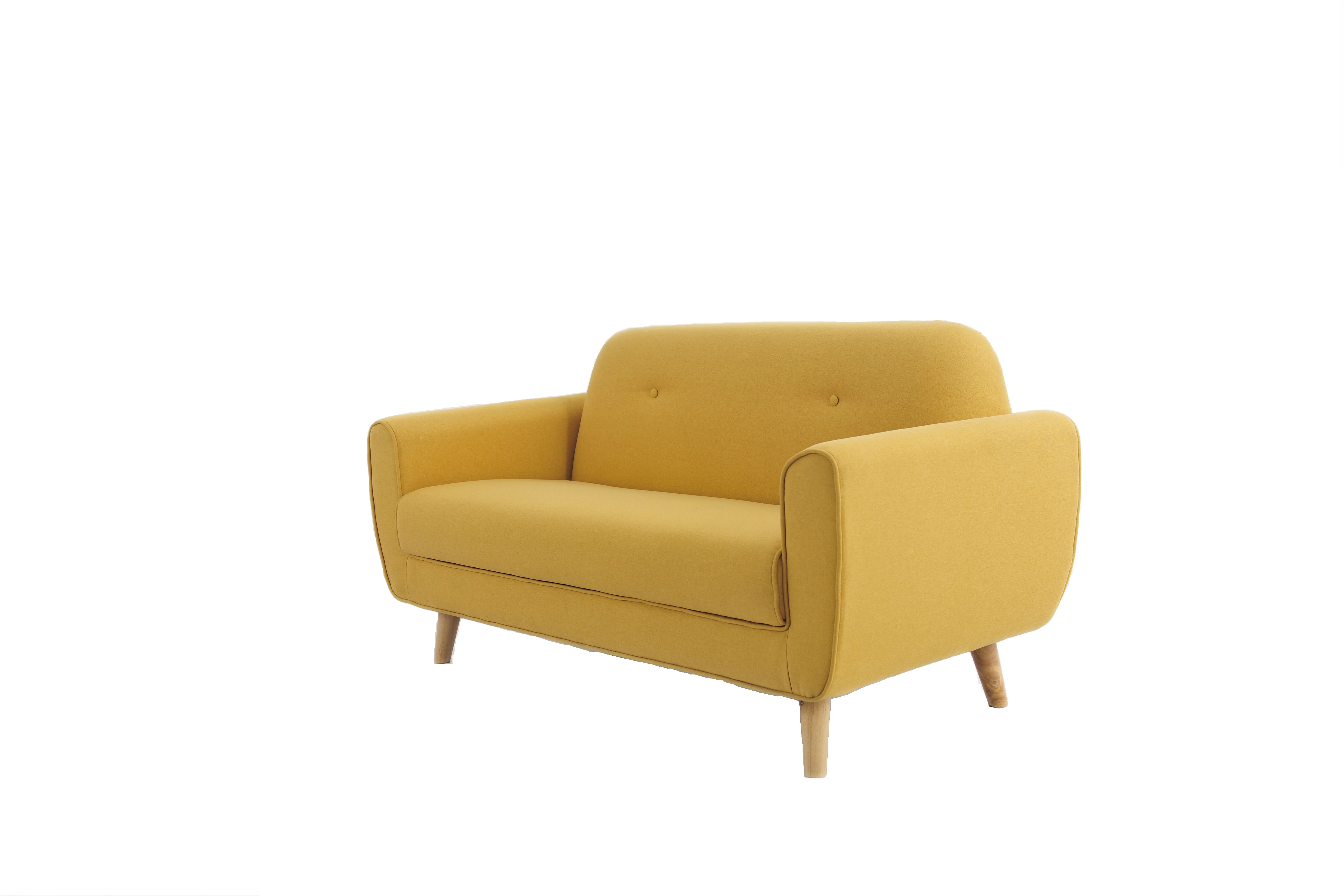 Nisco tufted memory foam 2 seater sofa living room sofa with solid wood legs