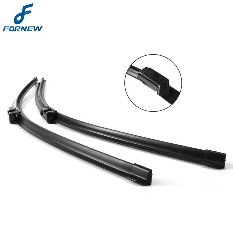 Fornew Car Front Windshield  Wiper Blades for Volvo S80 Mk2 Fit 21 mm Push Button Model Year From 2006 - 2016