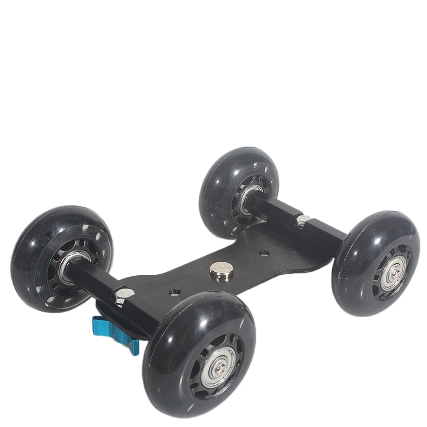 VGEET universal super mute black track skater table top mini video camera dolly for DSLR camera accessories