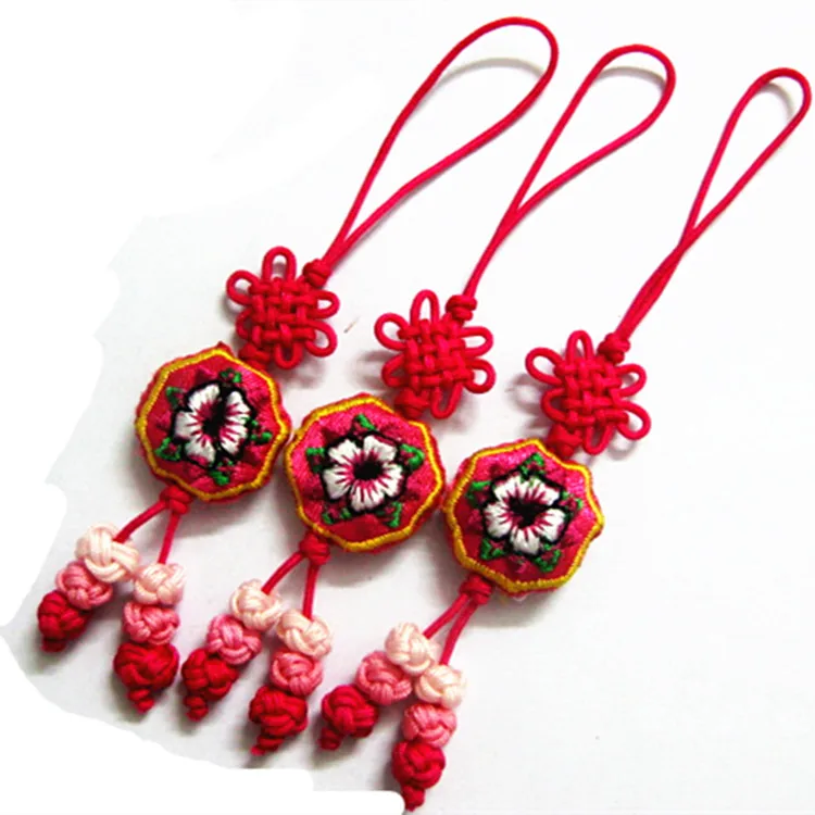 traditional lovely Handmade Colorful Chinese Knot tassel hanging for key and car decoration