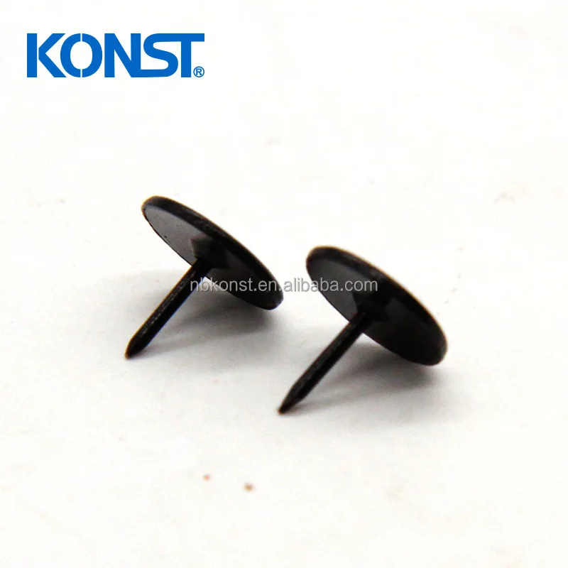 Customized plastic black shaped pin shaped thumb tack
