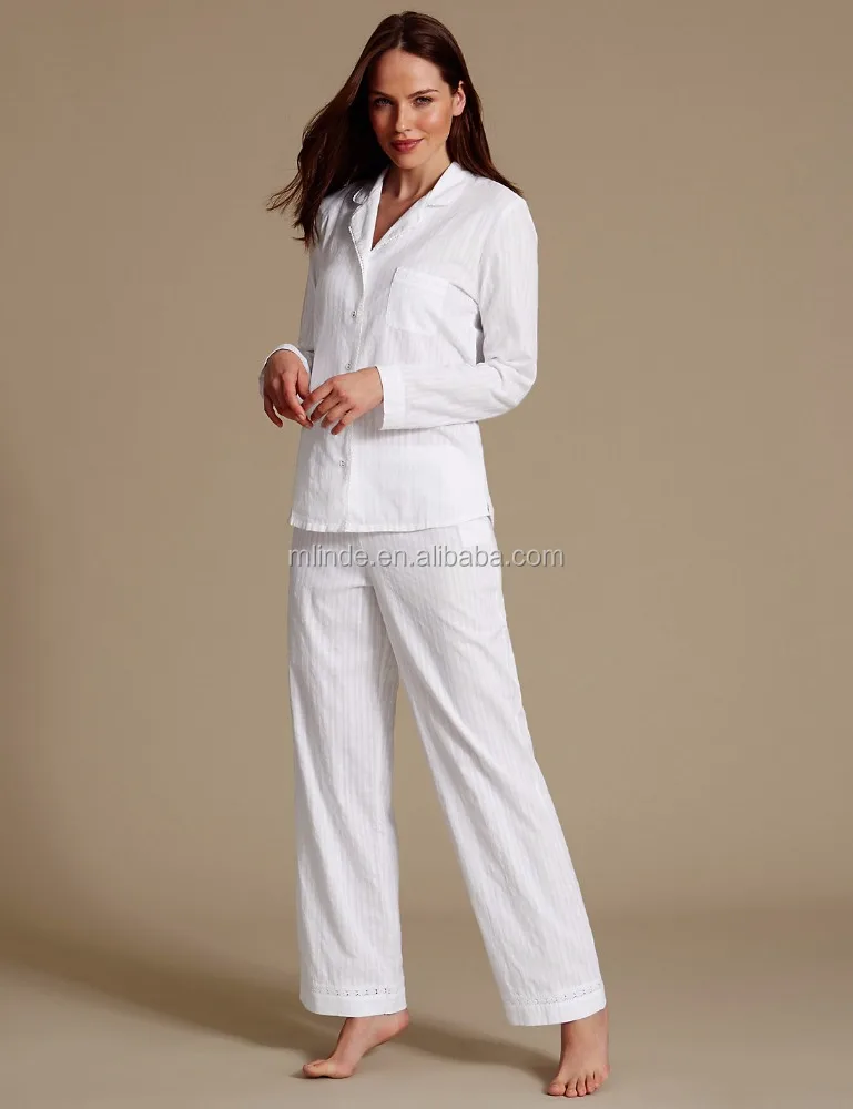 Hot-sale Mature Sleepwear Pure Cotton Striped Long Sleeve Women Sleepwear Pyjama Set Secret Treasures Sleepwear