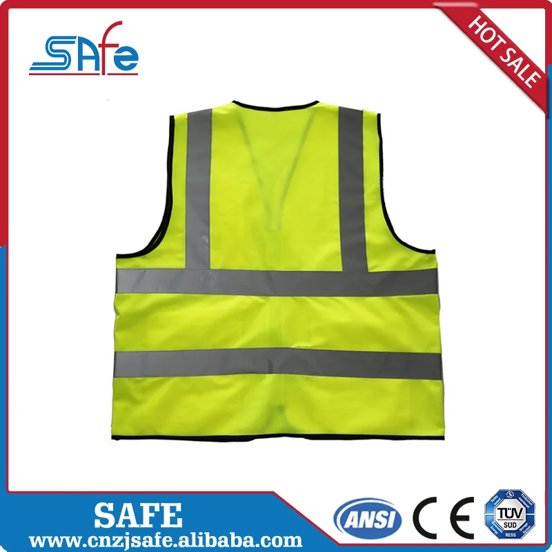 Fluorescence reflective safety vest with pocket yellow  Safety Shirt For Work