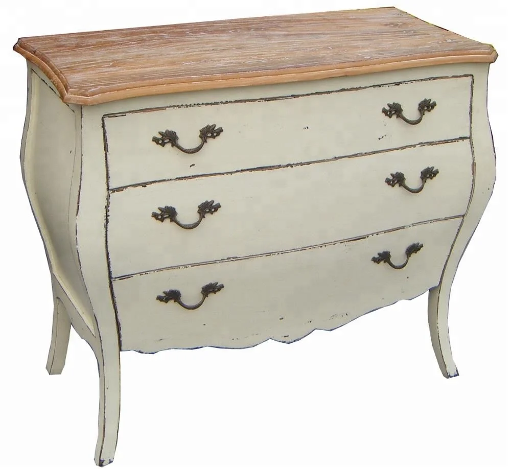 
Antique vintage rustic french style furniture solid wod living room chest cabinet 