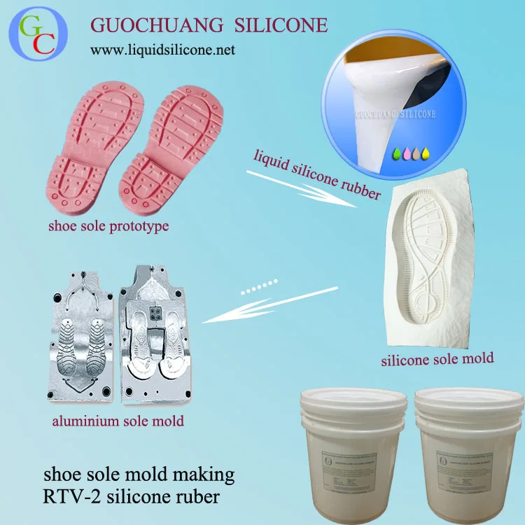 Жидкого силиконового каучука для силиконовые формы каблук обуви плесень