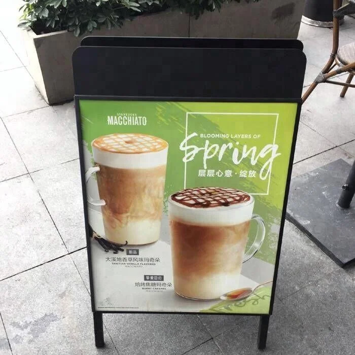 
Outdoor windproof double-sided iron A frame poster vertical billboard kt board display stand 