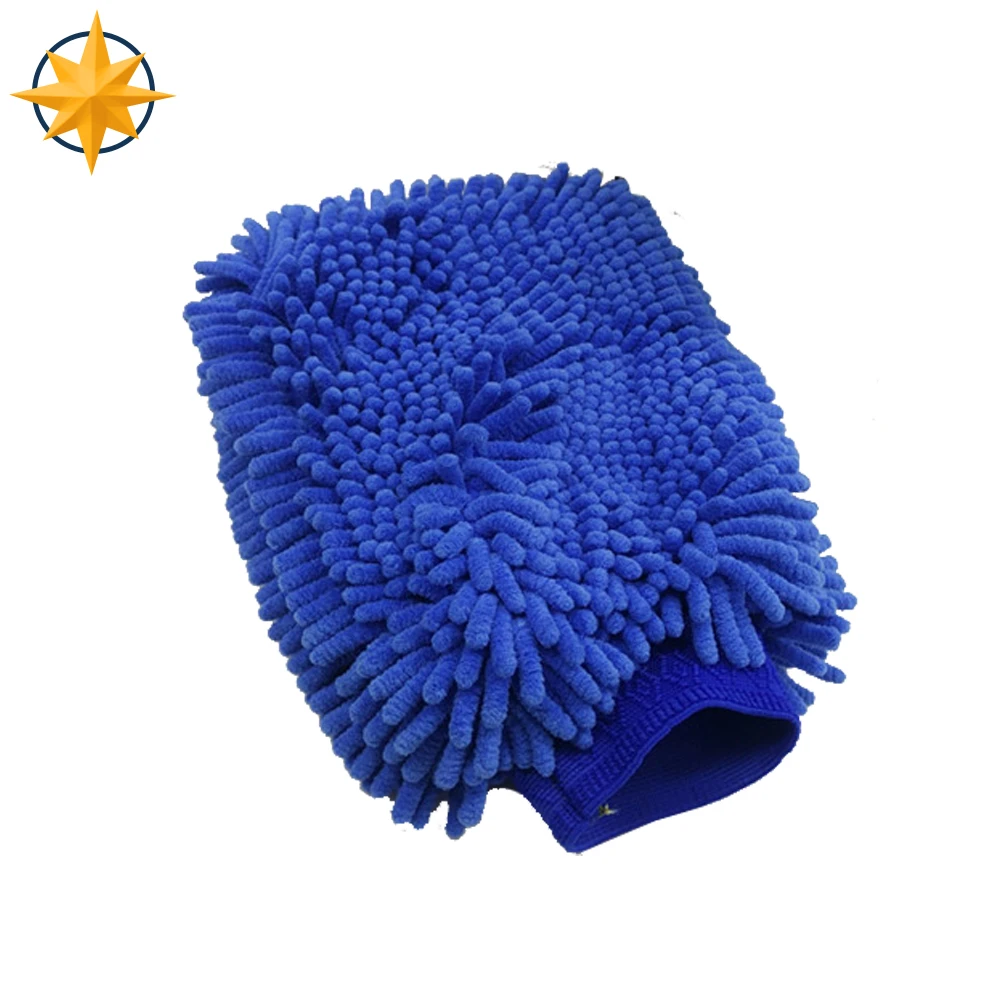 
microfiber polyester car wash cleaning mitt 