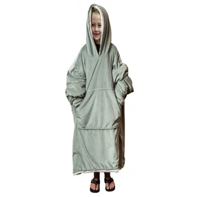 
Huggle Blanket Sweatshirt Super Soft Warm Comfortable Sherpa Hoodie Giant Pocket Adults Children Reversible Hood One Size 