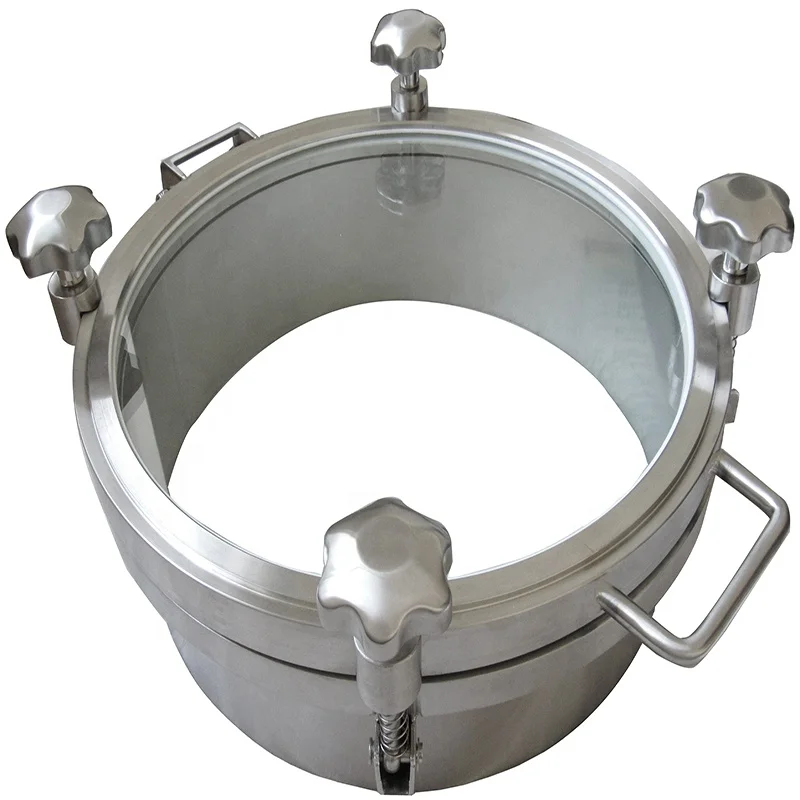 Stainless Steel Beer Brewing Equipment With Oval Inward Opening Manway With Bevel Edge