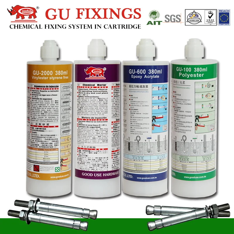 380 мл 10:1 коаксиальный картридж для бетона клей-герметик