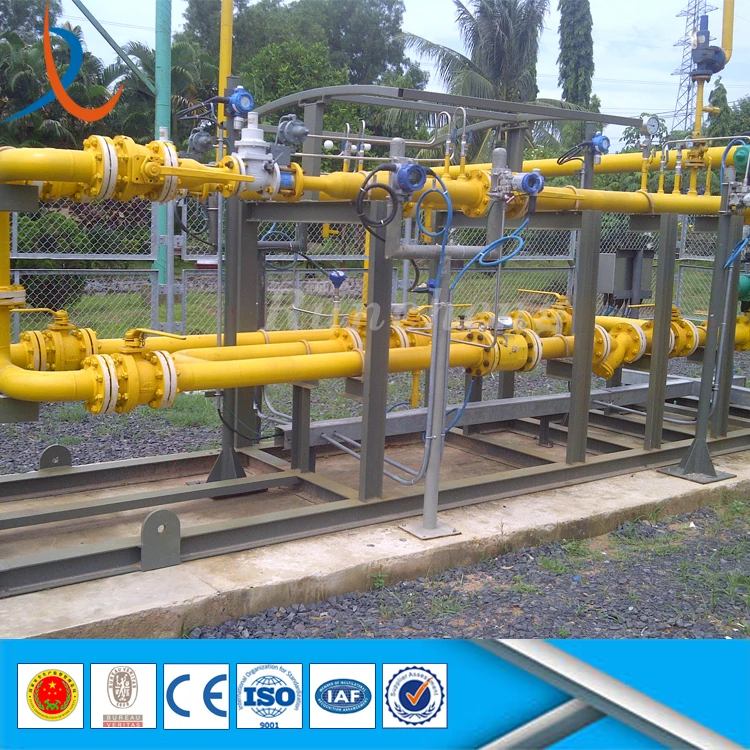Skid-mounted natural gas metering station / natural gas metering skid
