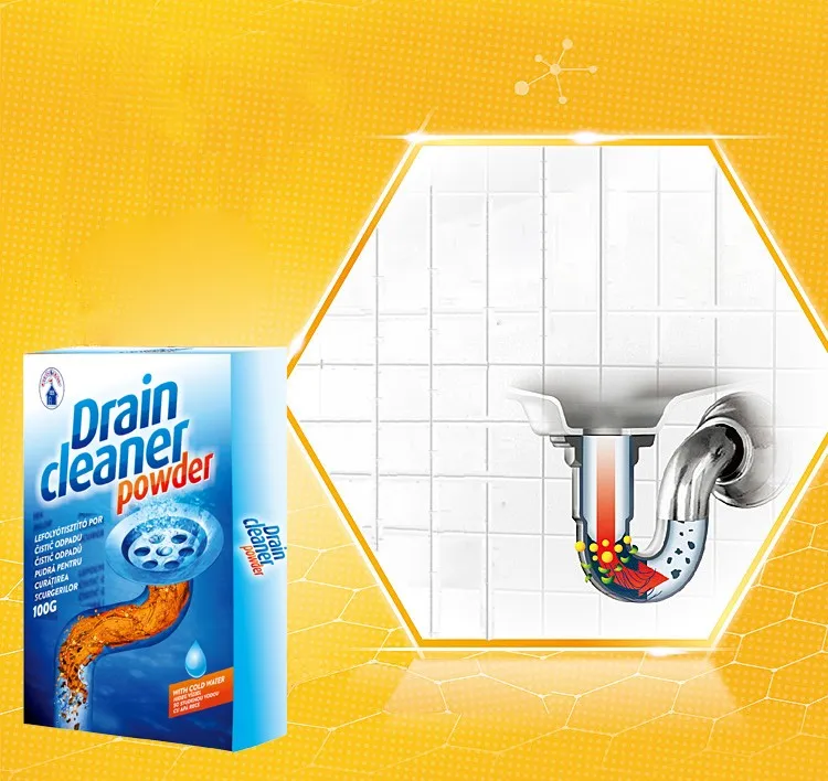 High effect drain cleaner powder