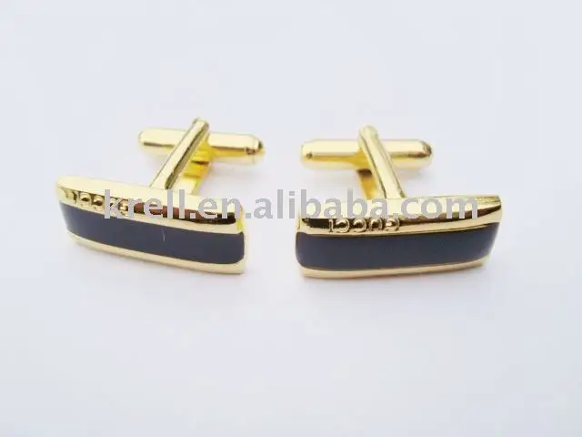 Модные запонки на заказ с золотым покрытием и эмалью