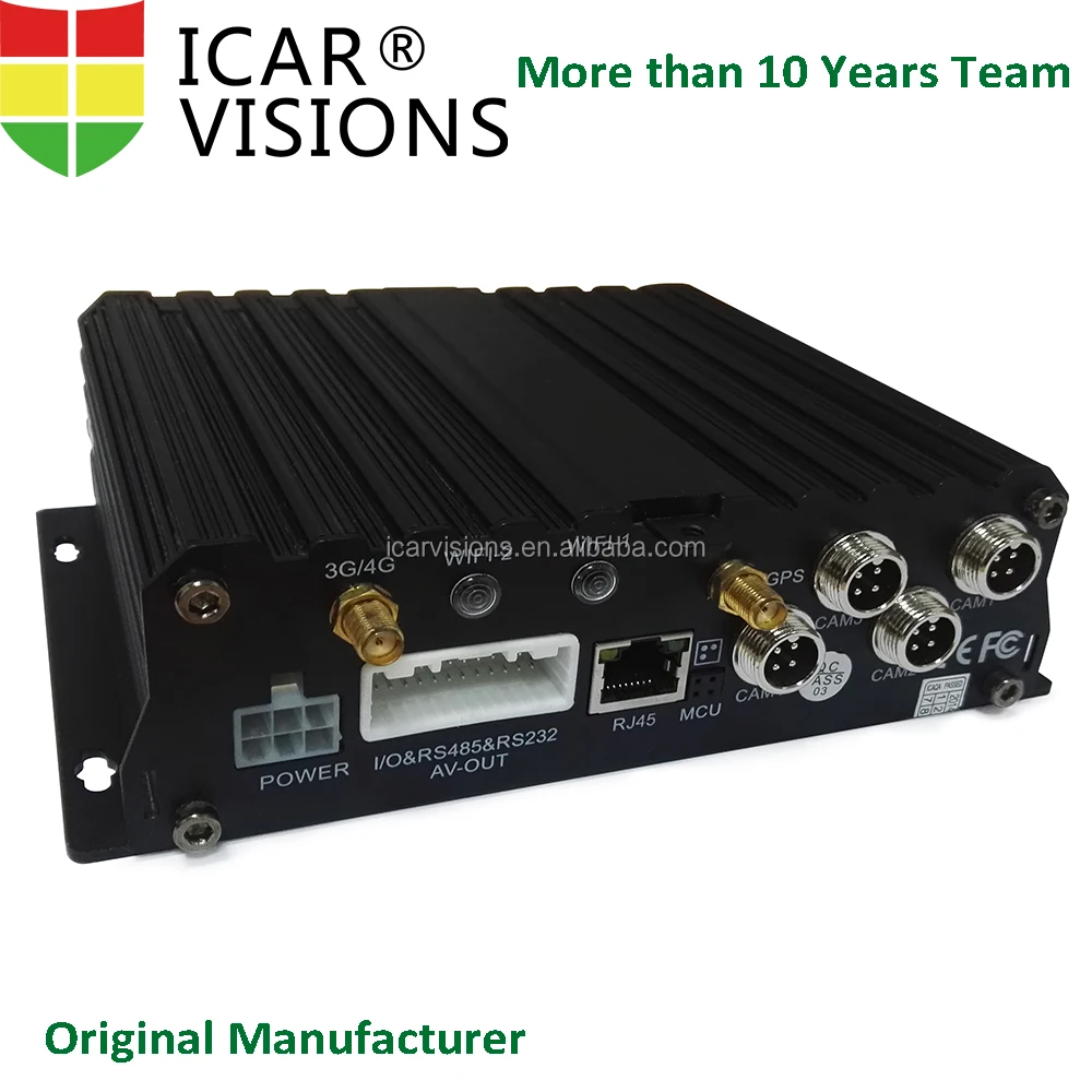 
Icarvisions Manufacturer of Mobile DVR with G-Sensor 128GB/256GB GPS WIFI 4CH 4G 3G HD taxi online fleet management 