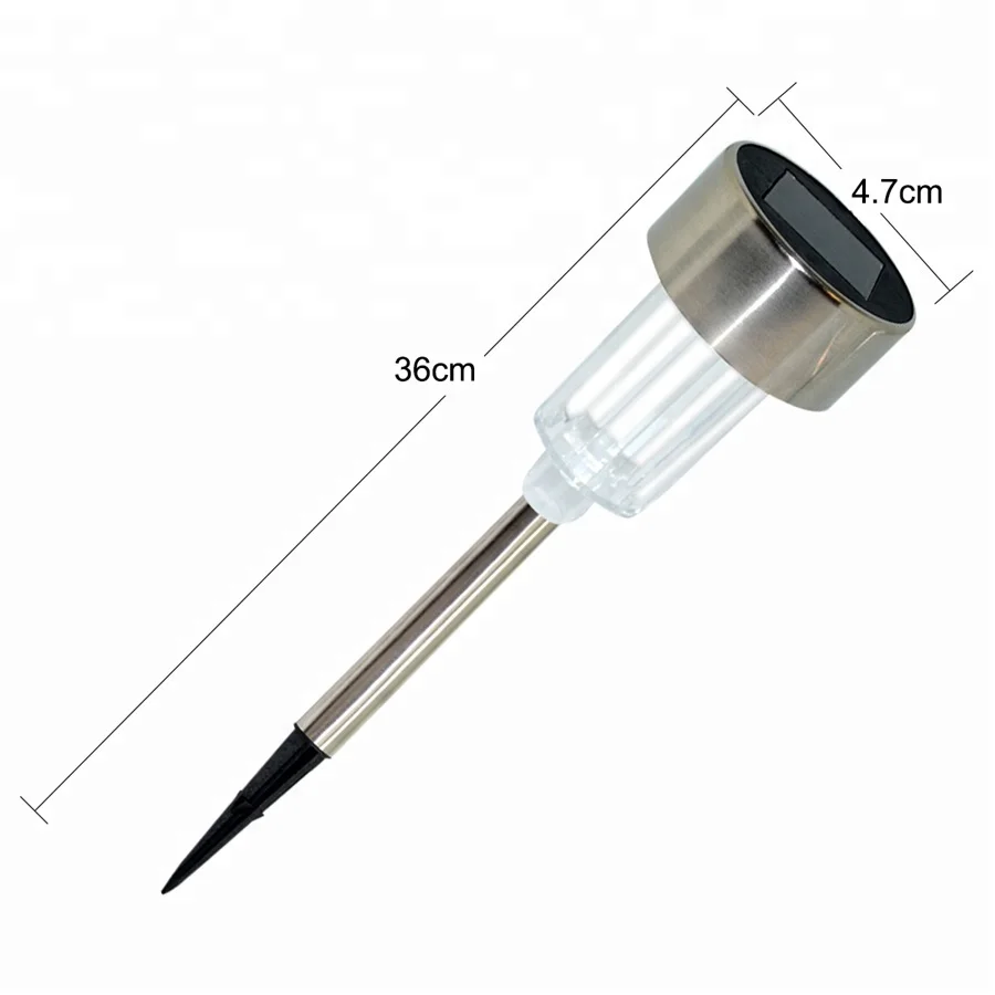 Solar Garden Lights Outdoor 12 Pack, LED Solar Powered Pathway Lights, Stainless Steel Landscape Lighting For Lawn, Patio, Yard