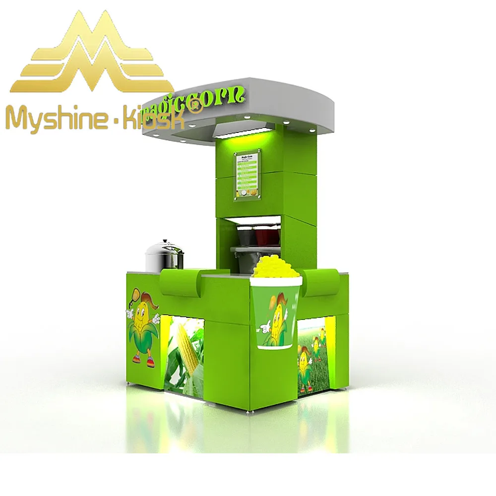 2021 Top selling customized free design wooden sweet cup corn kiosk