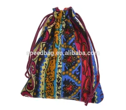 Stock small color cotton Indian ethnic  jewelry pouch bag vintage cotton gift bags