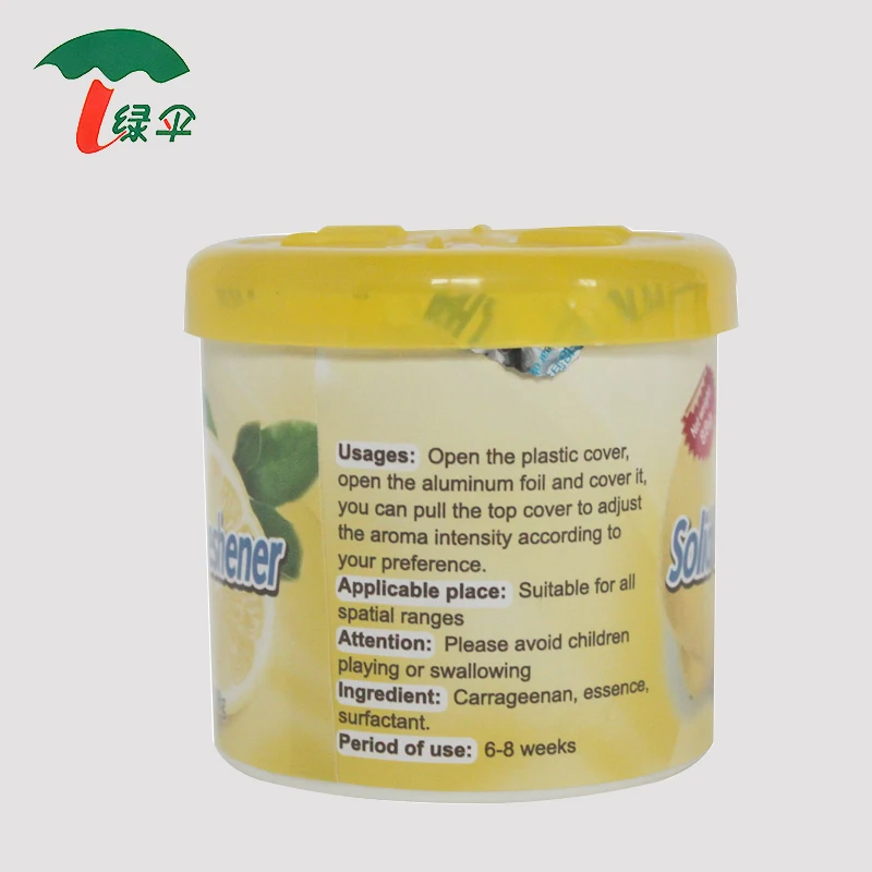 Rayshine Wholesale Freshen Home Hotel Car Air Lemon odor Fragrance Scent Gel