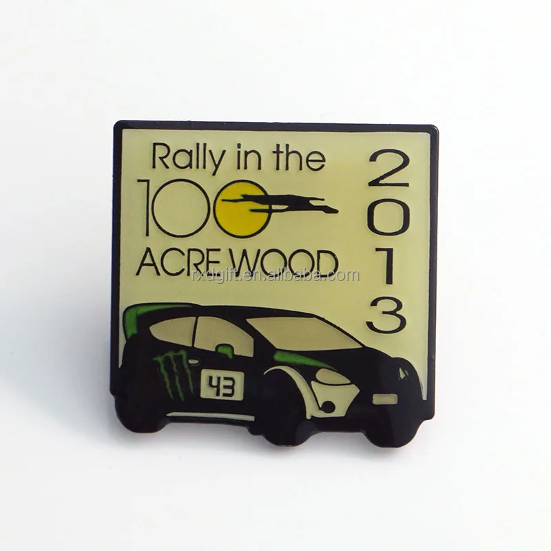 Custom metal car & trees lapels badges emblems in souvenirs