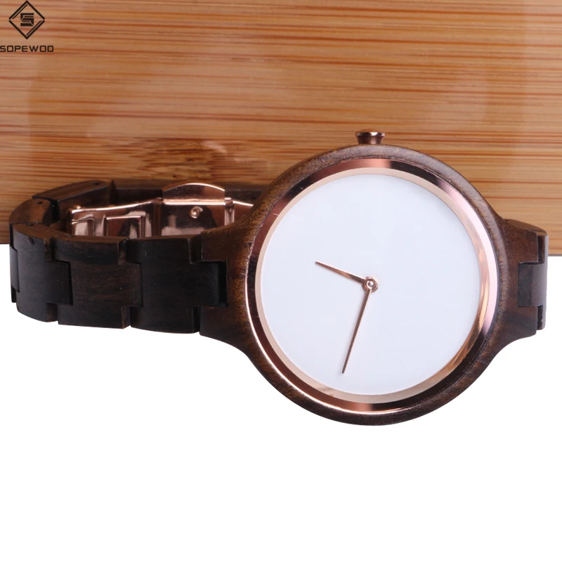 hot selling new quality custom brand logo wood wrist watch minimalist wooden watch oem