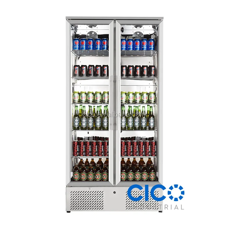 Back Bar Beer Bottle Cooler , beer display refrigerator , beer upright showcase in full stainless steel