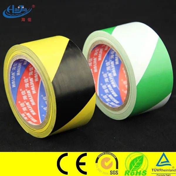 yellow caution pvc adhesive tape markings made in china
