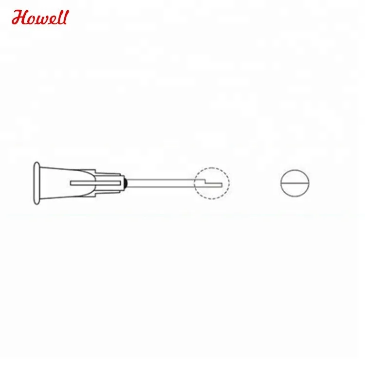 Disposable Dental Irrigation Needle/ Half Cut Tip