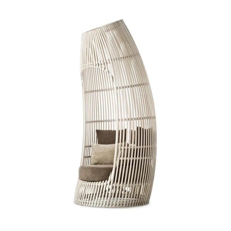 
Factory direct wholesale new design rattan modern garden sofa patio furniture croissant easy armchair 