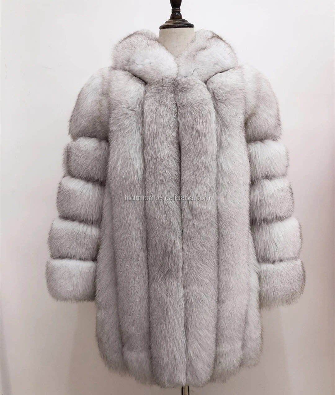 New Design winter Women colorful Mosaic fox Fur coat turkey fur coat