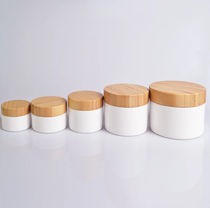 30g 50g 100g 150g 250g eco friendly plastic cosmetic jar with bamboo lid