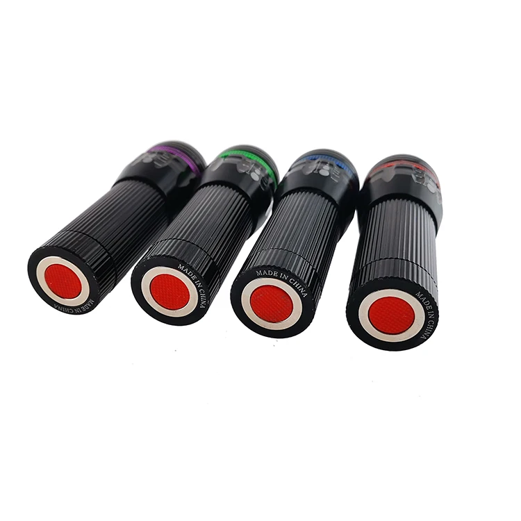 Promotion Multi Color Portable Aluminum Mini Zoom Adjustable Focus LED Torch Flashlight Tail With Magnet