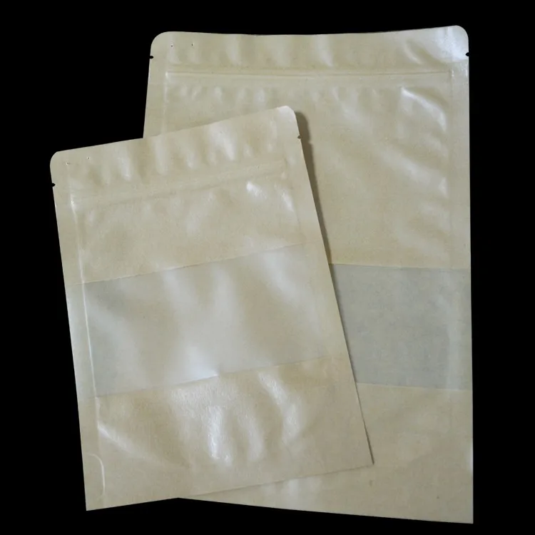 kraft paper zipper bags with clear window kraft paper ziplock bag kraft stand up pouches
