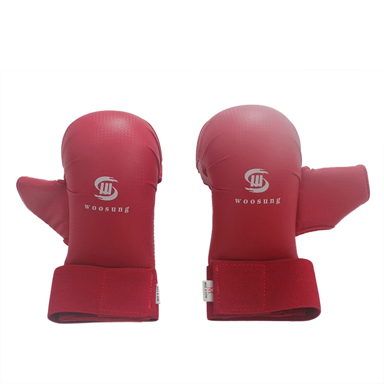 
2018 factory production hot sale white gloves hand protectors karate equipment 