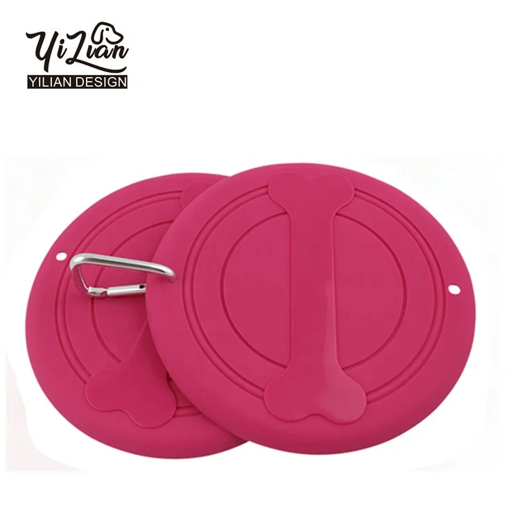 
Food grade Silicone dog flying saucer rubber flying saucer for dogs 