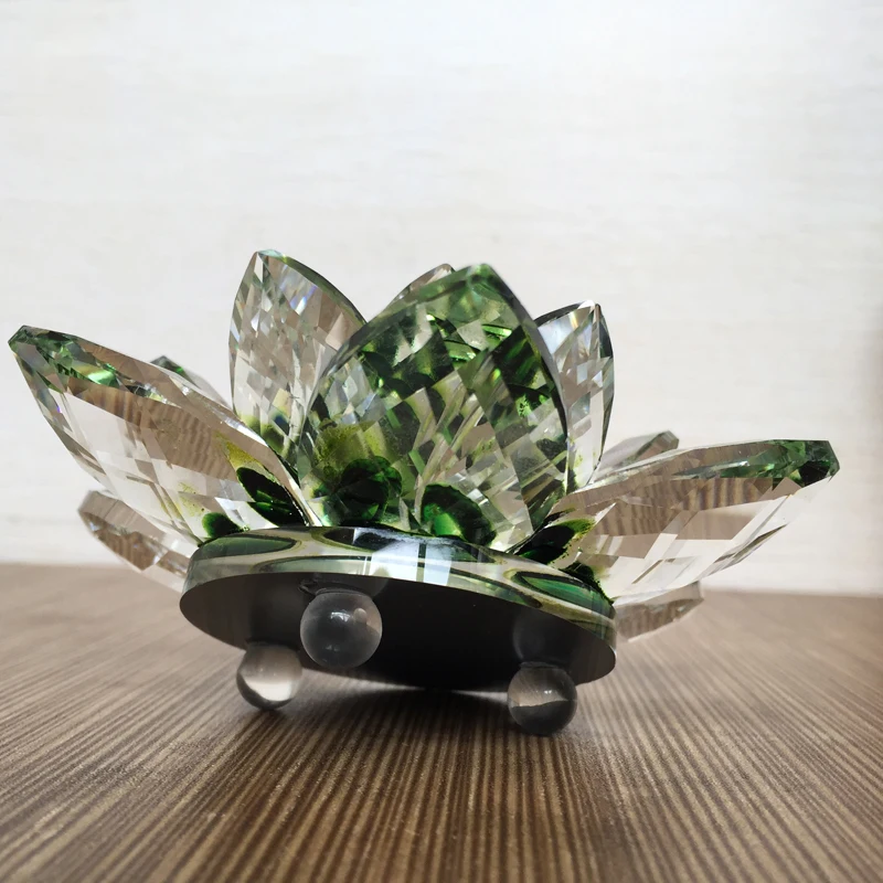 Wholesale small size blue crystal lotus flower for wedding centerpieces