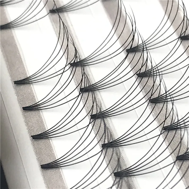 
Russian volume lashes 5D pre made fans short stem silk DD Curl eyelash extension 