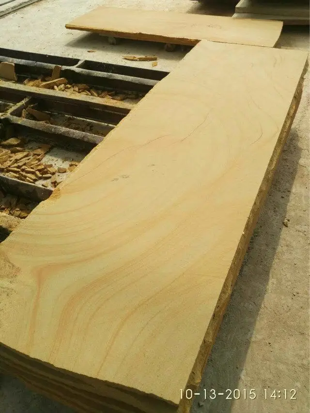 
Yellow Wooden Vein Sandstone Tiles Slabs 