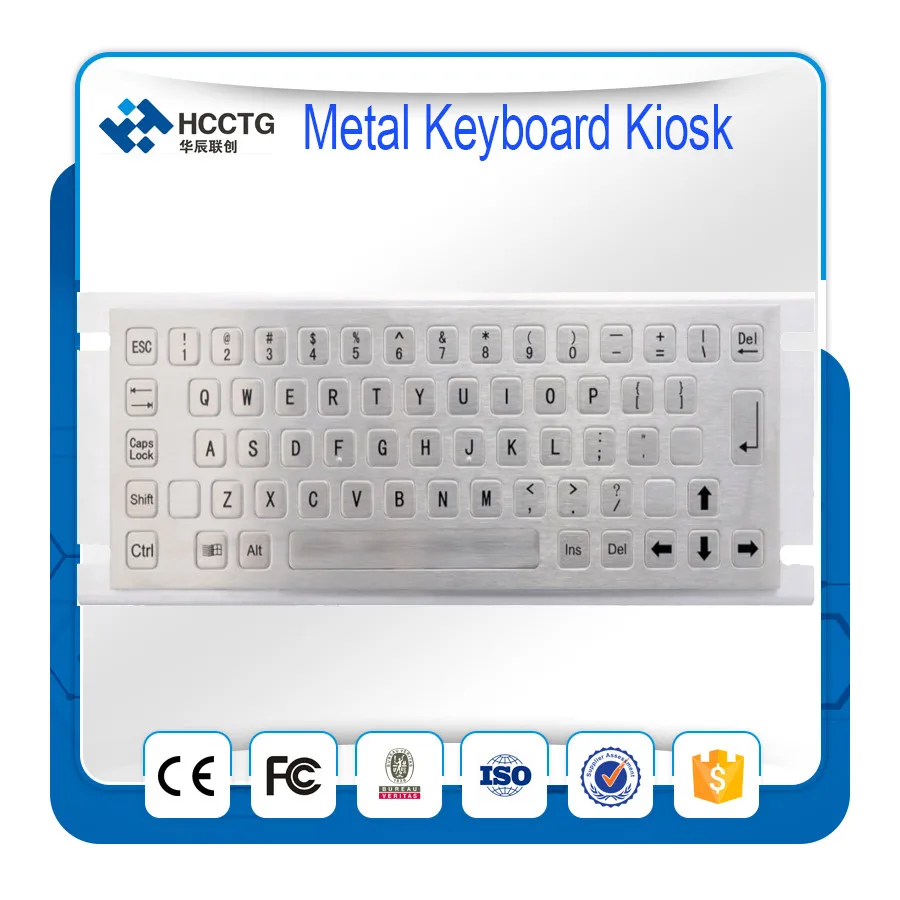 Высокое Качество! шэньчжэнь ps2/usb белый металл клавиатура киоск pinpad с 65 ключами