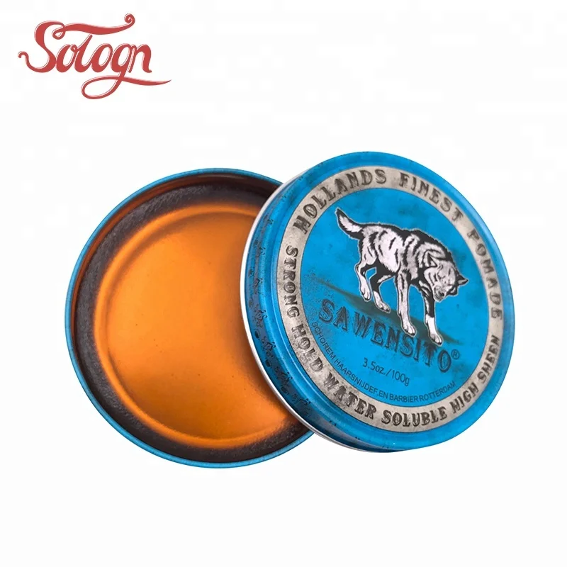 Own brand professional barber or salon strong medium hold shine water based aluminum jar hair pomade paste